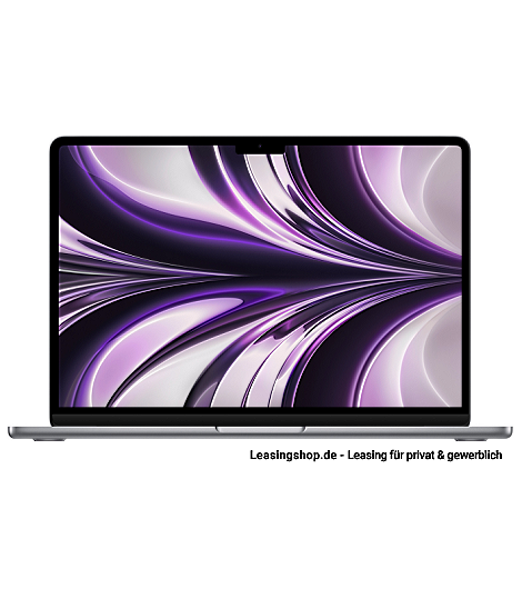MacBook Air 13, Apple M2 Chip mit 8‑Core CPU und 10‑Core GPU, 512 GB bis 2 TB SSD leasen, Farbe Space Grau